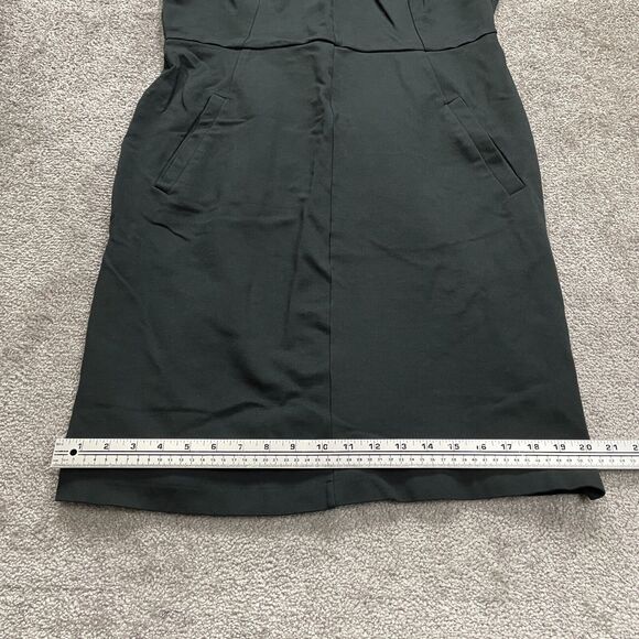 Lands' End Sheath Dress Womens 14 Black Sleeveless Pockets Round Neck Workwear - Picture 11 of 16